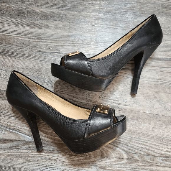 Michael Kors Peep Toe Pumps Size 6.5 - Picture 4 of 14